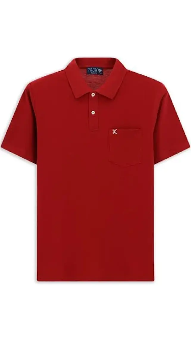 Cepli Polo Yaka Regular Fit Nakışlı Pamuk Tişört