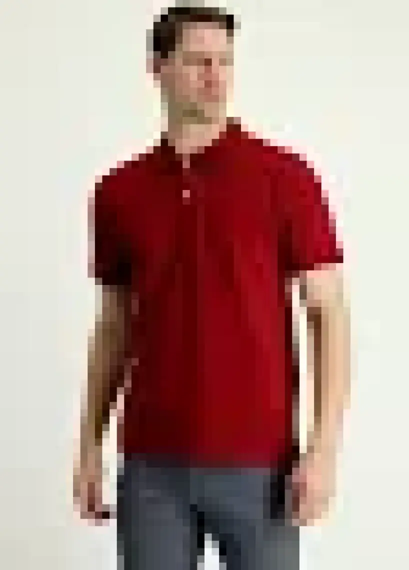 Kiğılı Polo Yaka Slim Fit Nakışlı Tişört