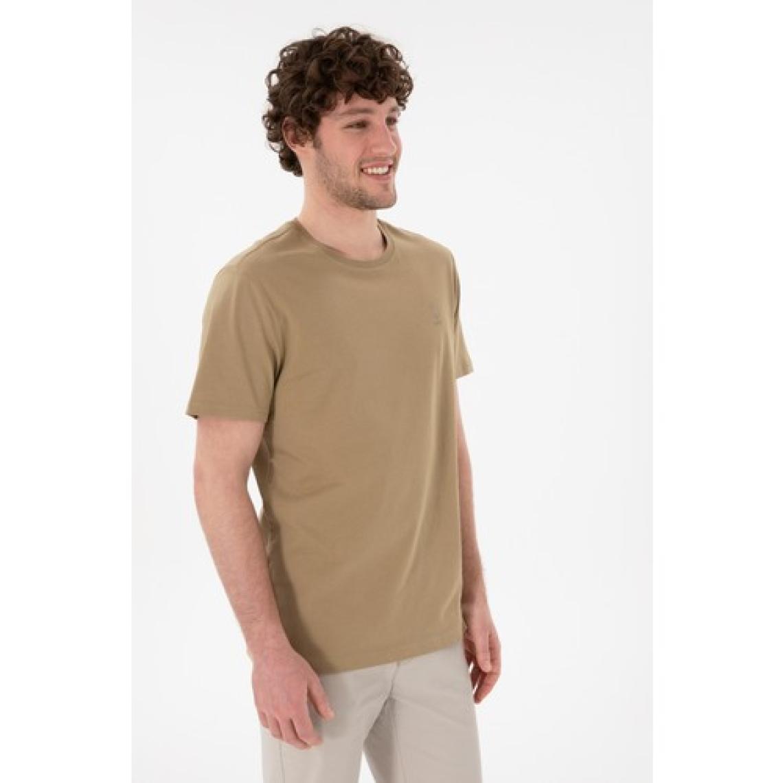 U.S. Polo Assn. Erkek Haki Tişört Basic 50305924-VR027