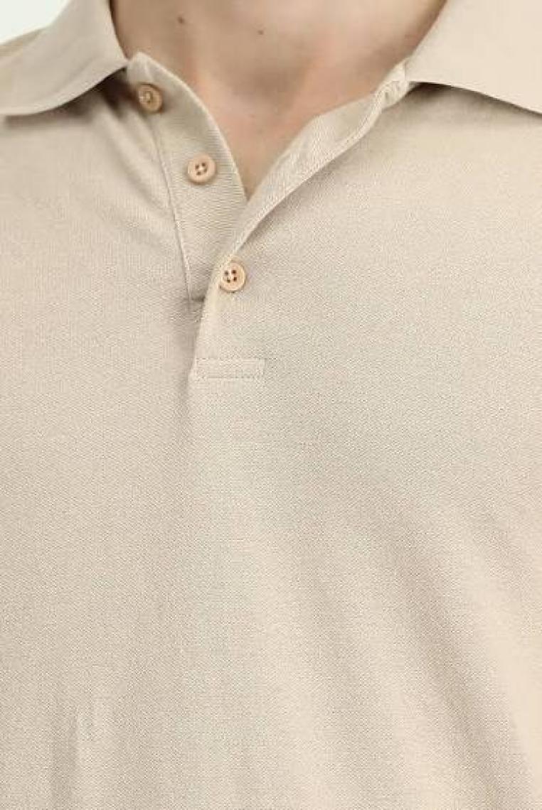 Polo Yaka Regular Fit Nakışlı Pamuklu Tişört