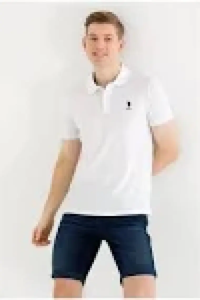 U.S. Polo Assn. Erkek Beyaz Tişört Basic 50264891-VR013