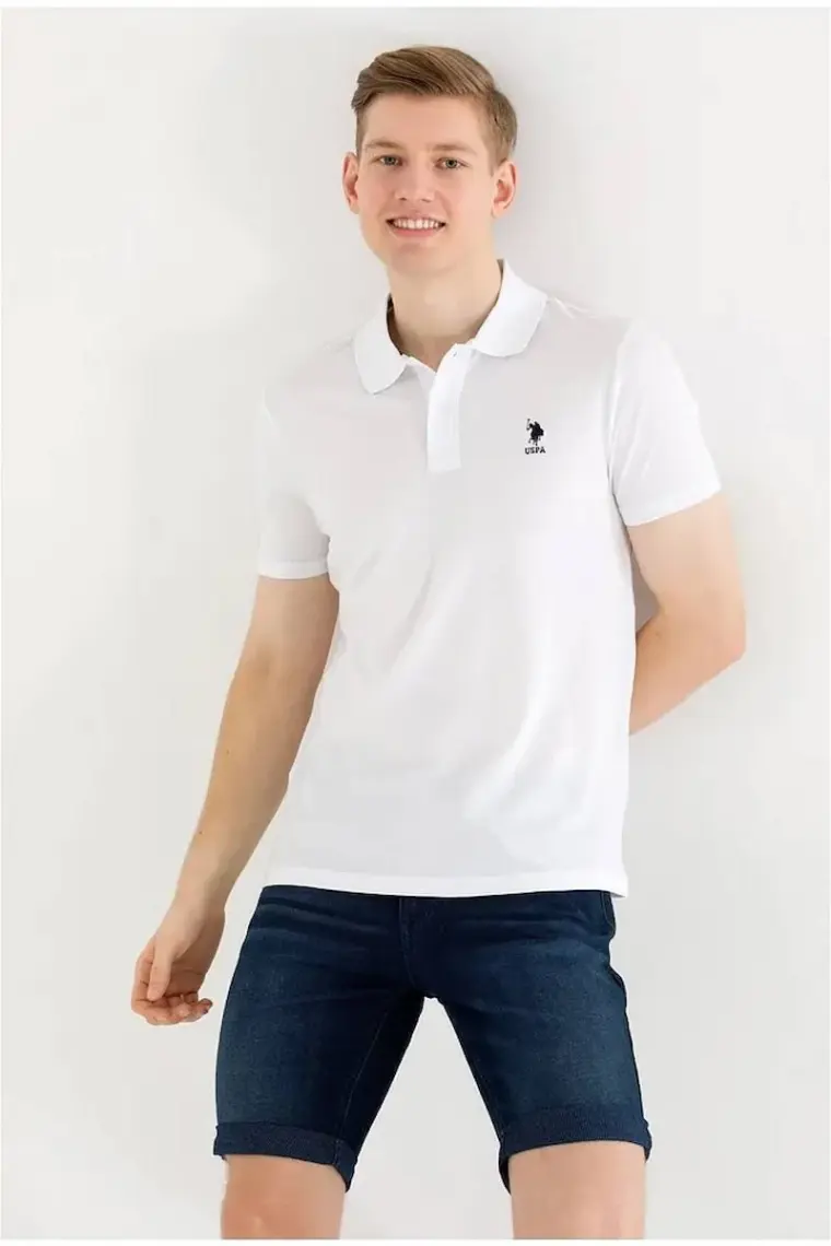 U.S. Polo Assn. Erkek Beyaz Tişört Basic 50264891-VR013