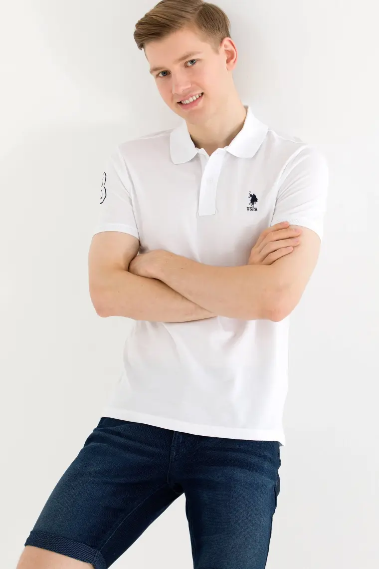 U.S. Polo Assn. Erkek Beyaz Tişört Basic 50264891-VR013
