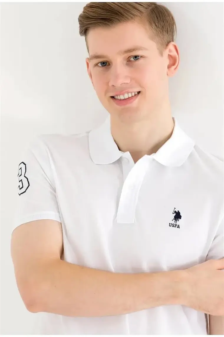 U.S. Polo Assn. Erkek Beyaz Tişört Basic 50264891-VR013