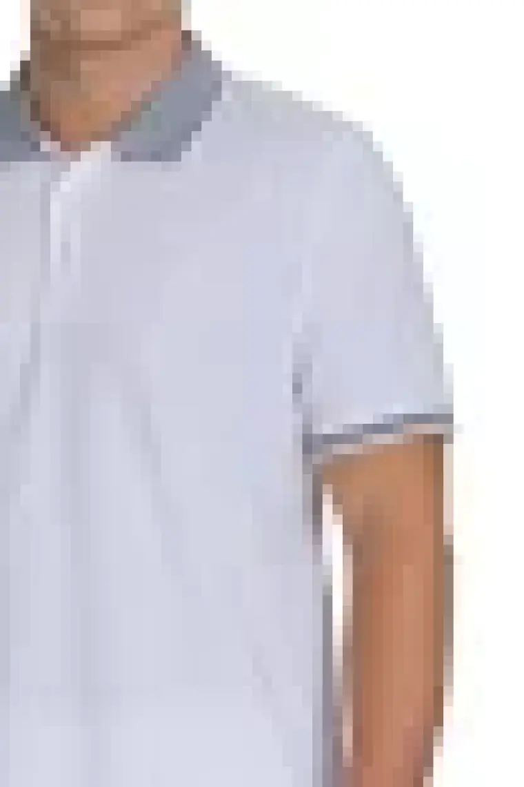 Beyaz Regular Fit 100% Pamuklu Polo Yaka Tişört