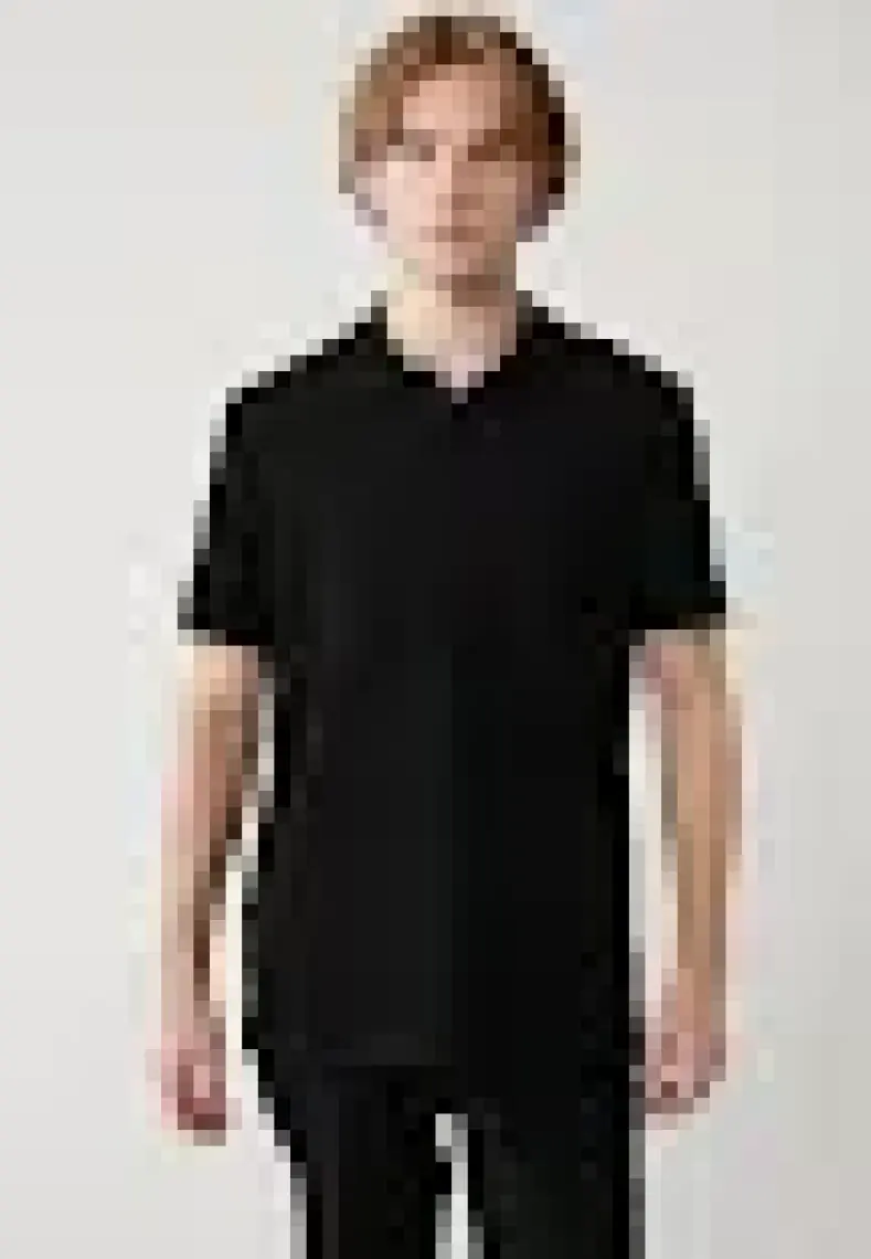 AVVA Erkek Siyah Regular Fit %100 Pamuk Hızlı Kuruyan Kıvrılmayan Polo Yaka T-shirt B001032