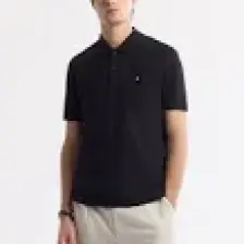 AVVA Erkek Siyah Regular Fit %100 Pamuk Hızlı Kuruyan Kıvrılmayan Polo Yaka T-shirt B001032