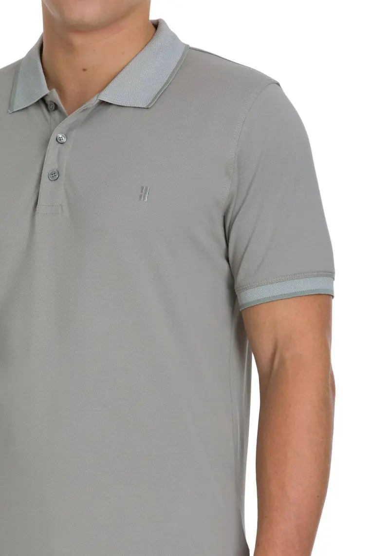 Haki Regular Fit 100% Pamuklu Polo Yaka Tişört