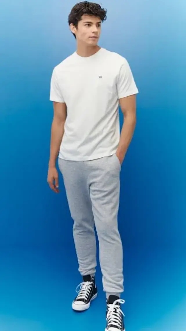 Lee Regular Fit Normal Kesim Sıfır Yaka %100 Pamuk Logolu Tişört