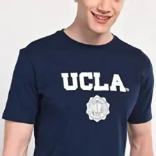 GAYLEY Koyu Lacivert Bisiklet Yaka Baskılı Erkek Tshirt