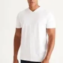 Altınyıldız Classics Erkek Beyaz %100 Pamuk Slim Fit Dar Kesim V Yaka Tişört