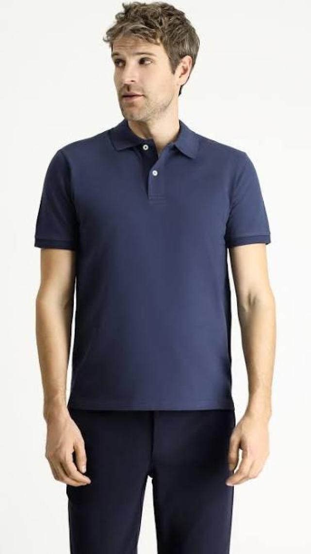 Slim Fit Dar Kesim Nakışlı Pamuk Polo Yaka Tişört