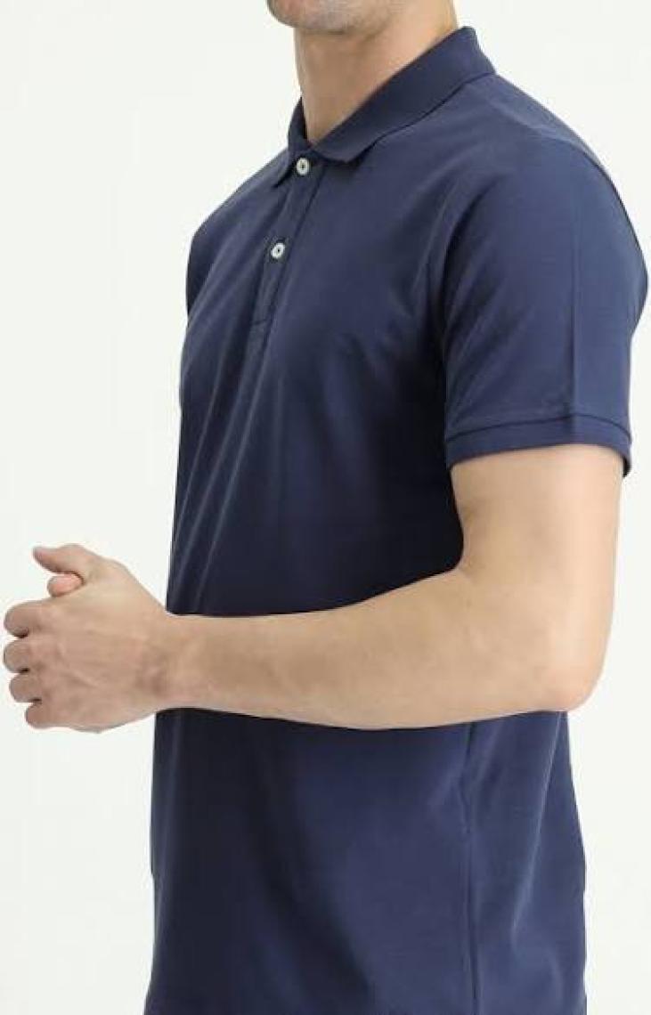 Slim Fit Dar Kesim Nakışlı Pamuk Polo Yaka Tişört