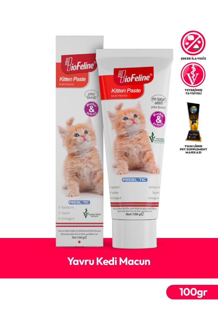 Yavru Kedi Macun 100g | Yavru ve Anne Kediler İçin Bağışıklık Sistemi Destekleyici Macun