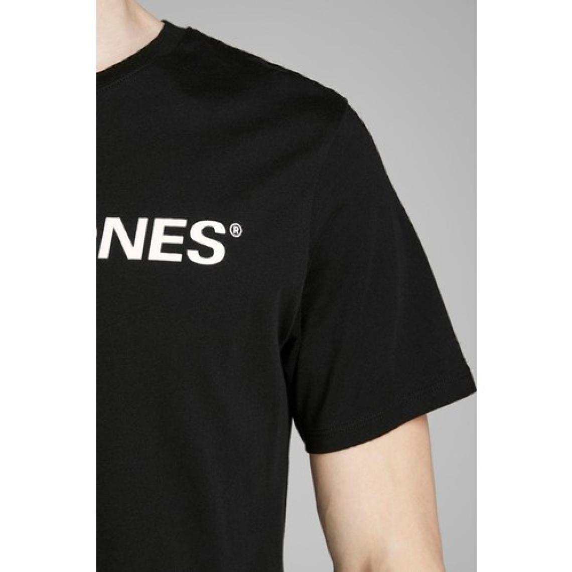 Jack & Jones Corp Logo Crew Neck Erkek Siyah Bisiklet Yaka Tişört