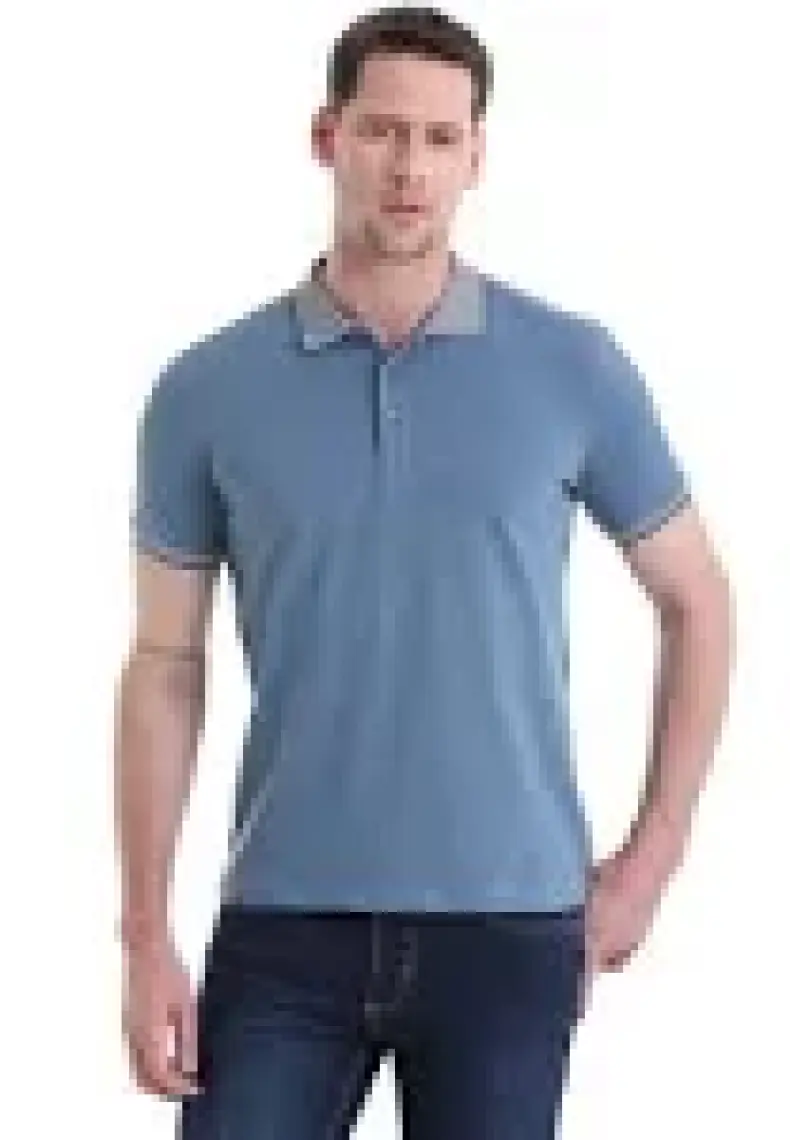 Hatemoğlu Indigo Regular Fit Düz 100% Pamuklu Polo Yaka Tişört