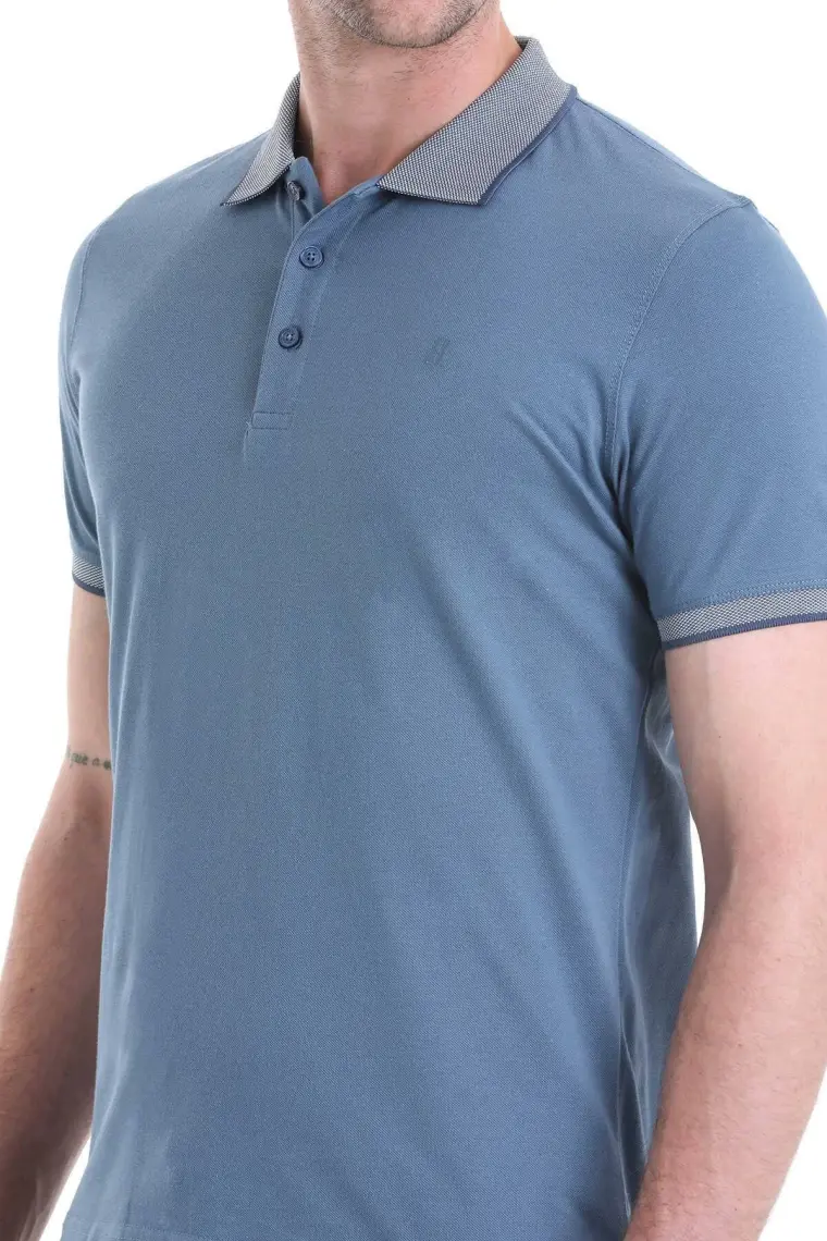 Hatemoğlu Indigo Regular Fit Düz 100% Pamuklu Polo Yaka Tişört