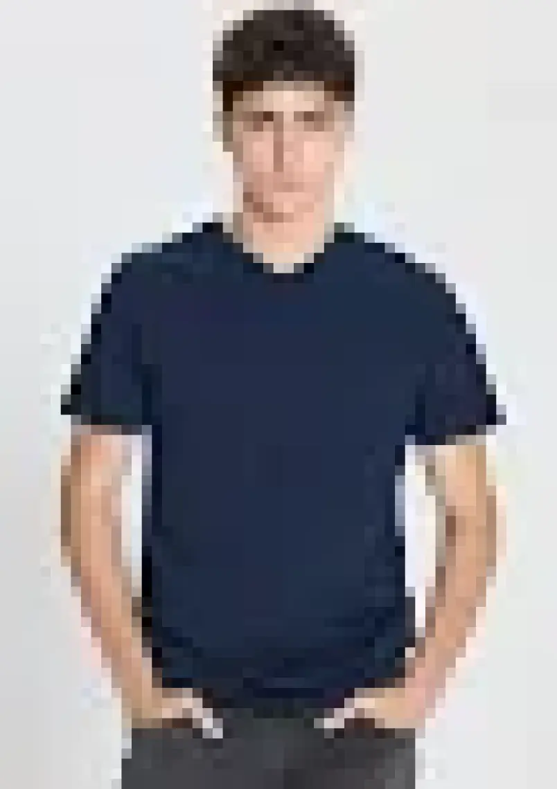 Altınyıldız Classics Erkek Lacivert Slim Fit Dar Kesim %100 Pamuk V Yaka Tişört