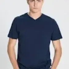 Altınyıldız Classics Erkek Lacivert Slim Fit Dar Kesim %100 Pamuk V Yaka Tişört