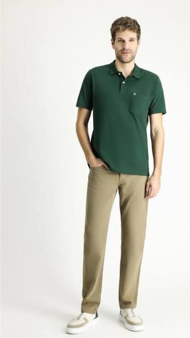 Cepli Polo Yaka Regular Fit Nakışlı Pamuk Tişört