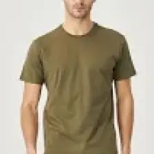 Altınyıldız Classics Erkek Haki %100 Pamuk Slim Fit Dar Kesim Bisiklet Yaka Tişört