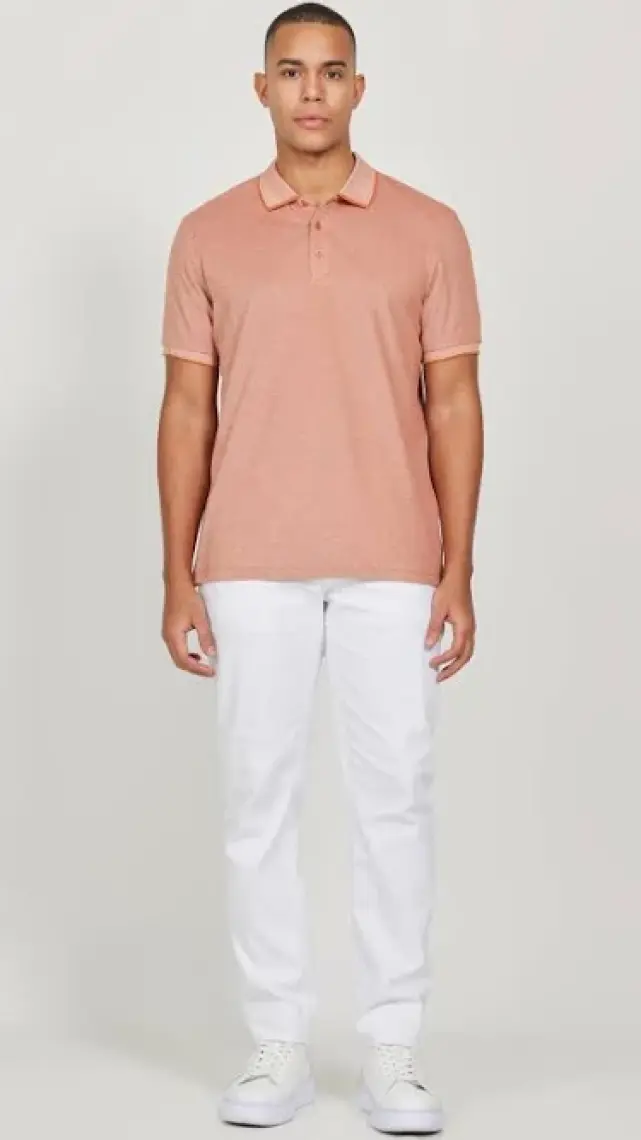 Altınyıldız Classics AC&Co / Altınyıldız Classics Erkek Çekmeyen Pamuklu Kumaş Slim Fit Dar Kesim Gri Kıvrılmaz Polo Yaka T-shirt