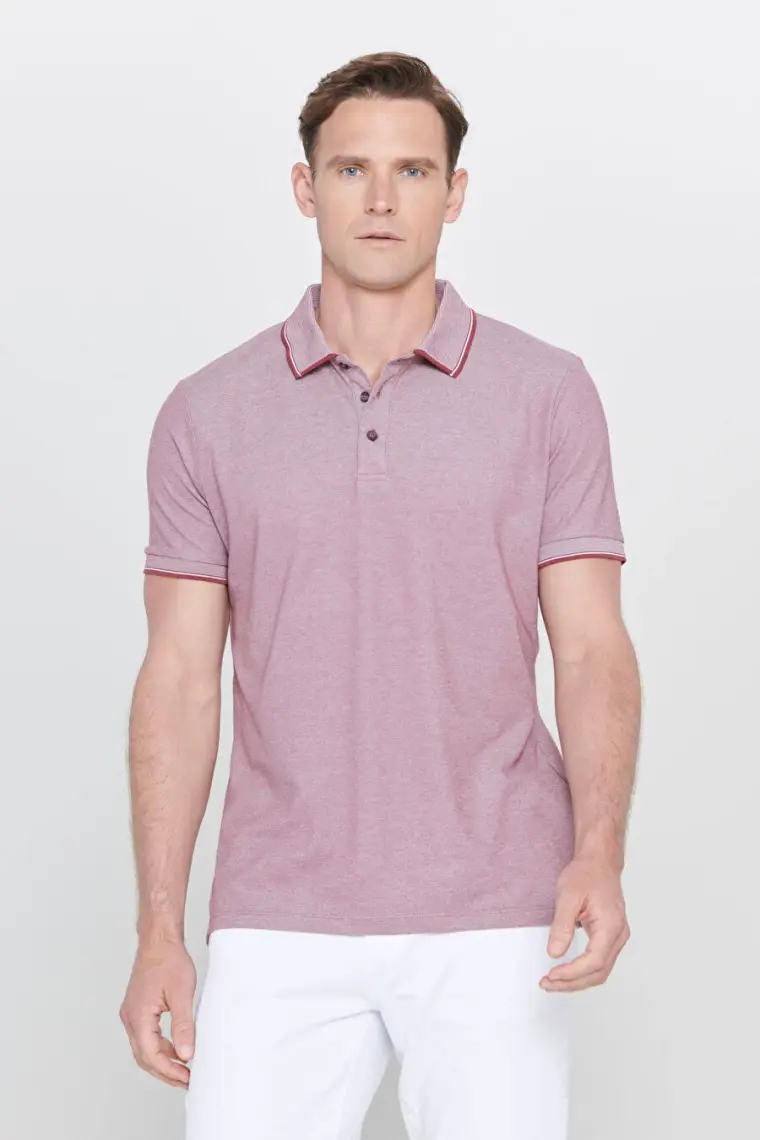 Altınyıldız Classics Slim Fit Dar Kesim 3 'lü Kıvrılmaz Polo Yaka Tişört
