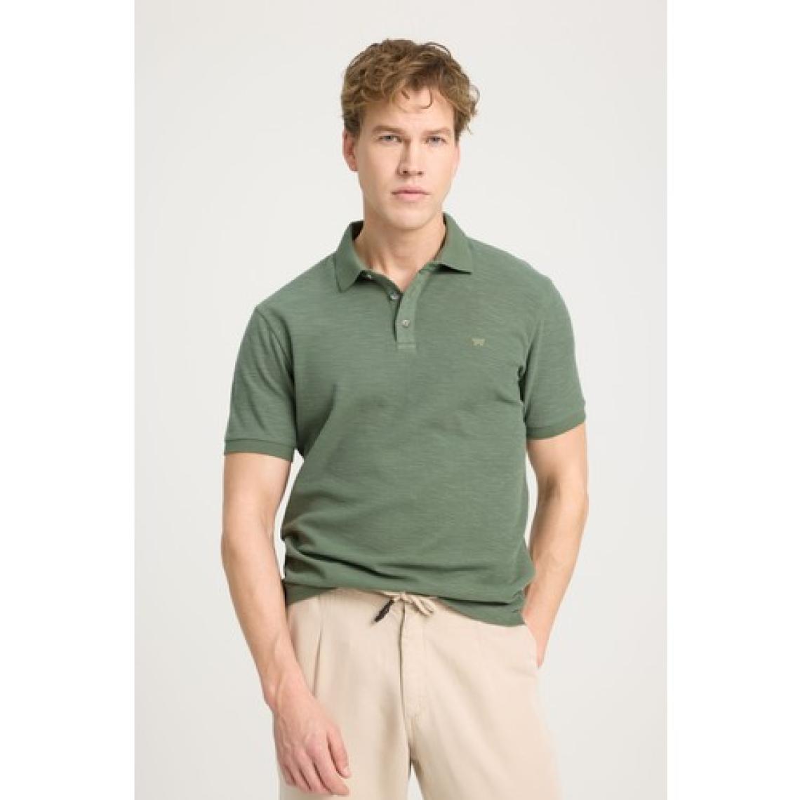 Wrangler Regular Fit Normal Kesim %100 Pamuk Polo Yaka Haki Tişört