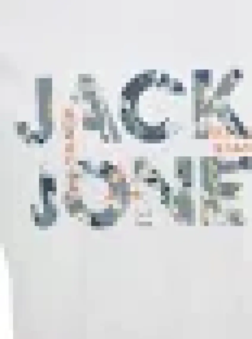 Jack & Jones Bisiklet Yaka Logo Baskili Tisört-12215700