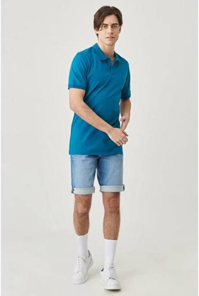Wrangler Erkek Mavi Polo Tişört