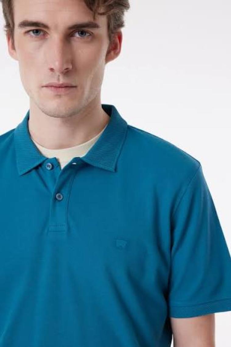 Wrangler Erkek Mavi Polo Tişört