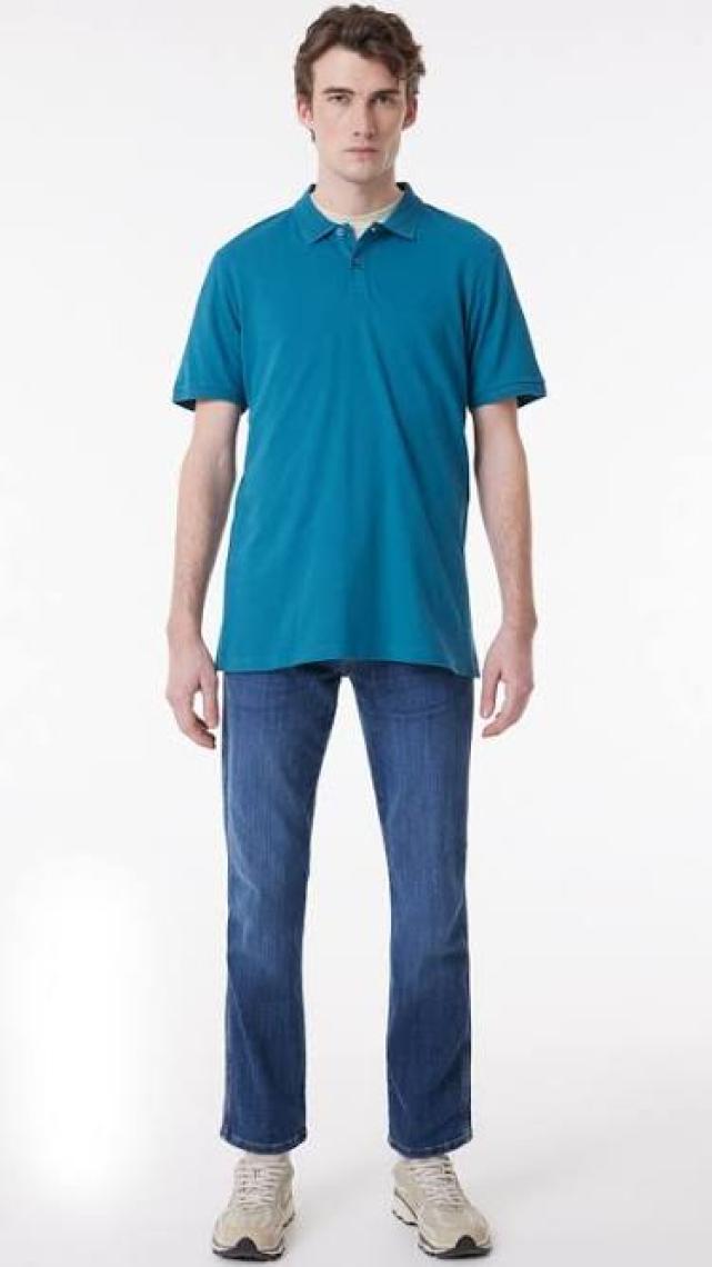 Wrangler Erkek Mavi Polo Tişört