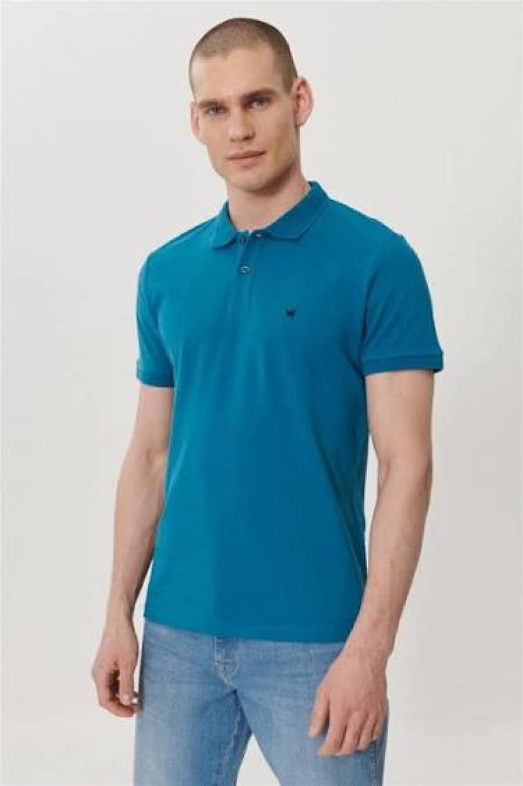 Wrangler Erkek Mavi Polo Tişört