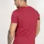 DeepSEA Bordo Erkek/Unisex Slim Fit Dar Kesim Bisiklet Yaka Pamuklu Likralı Basic Tişört 1801131