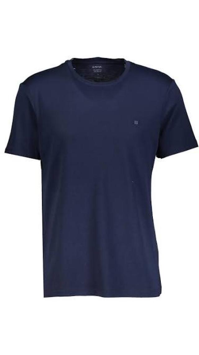 AVVA Erkek Lacivert Soft Touch Bisiklet Yaka Düz Modal T-shirt B001171