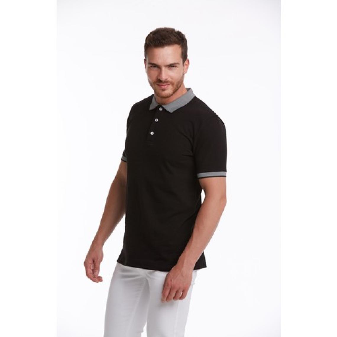 Hatemoğlu Erkek Siyah %100 Pamuk Regular Fit Polo Yaka Tişört