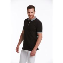 Hatemoğlu Erkek Siyah %100 Pamuk Regular Fit Polo Yaka Tişört