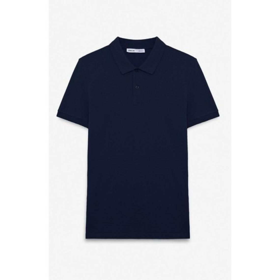 SKYLOOM Erkek %100 Pamuk Kısa Kollu Regular Fit Lacivert Polo Yaka T-shirt