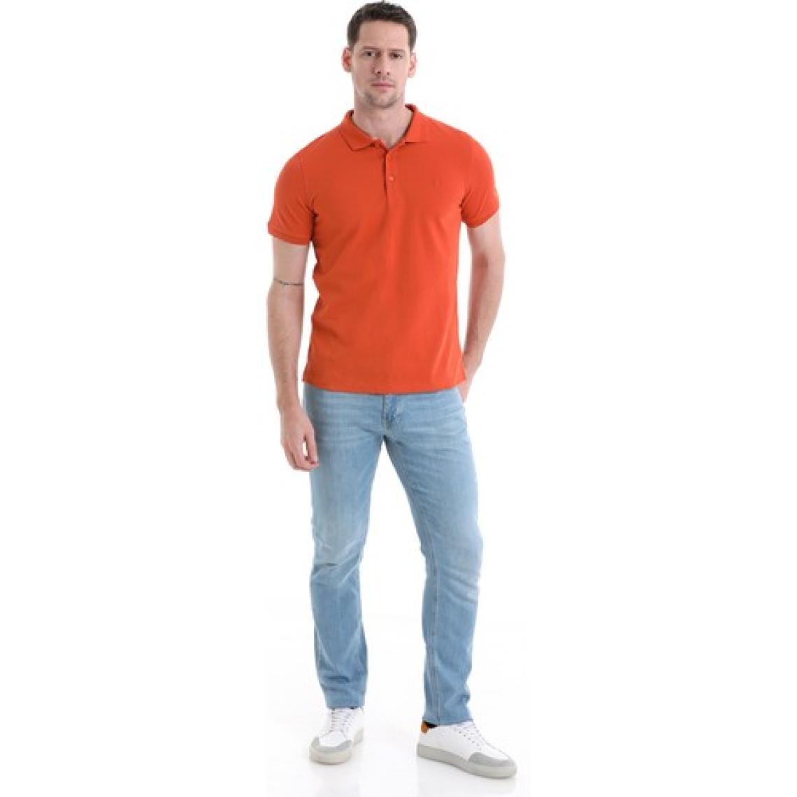 Hatemoğlu Kiremit Regular Fit Düz 100% Pamuklu Polo Yaka Tişört