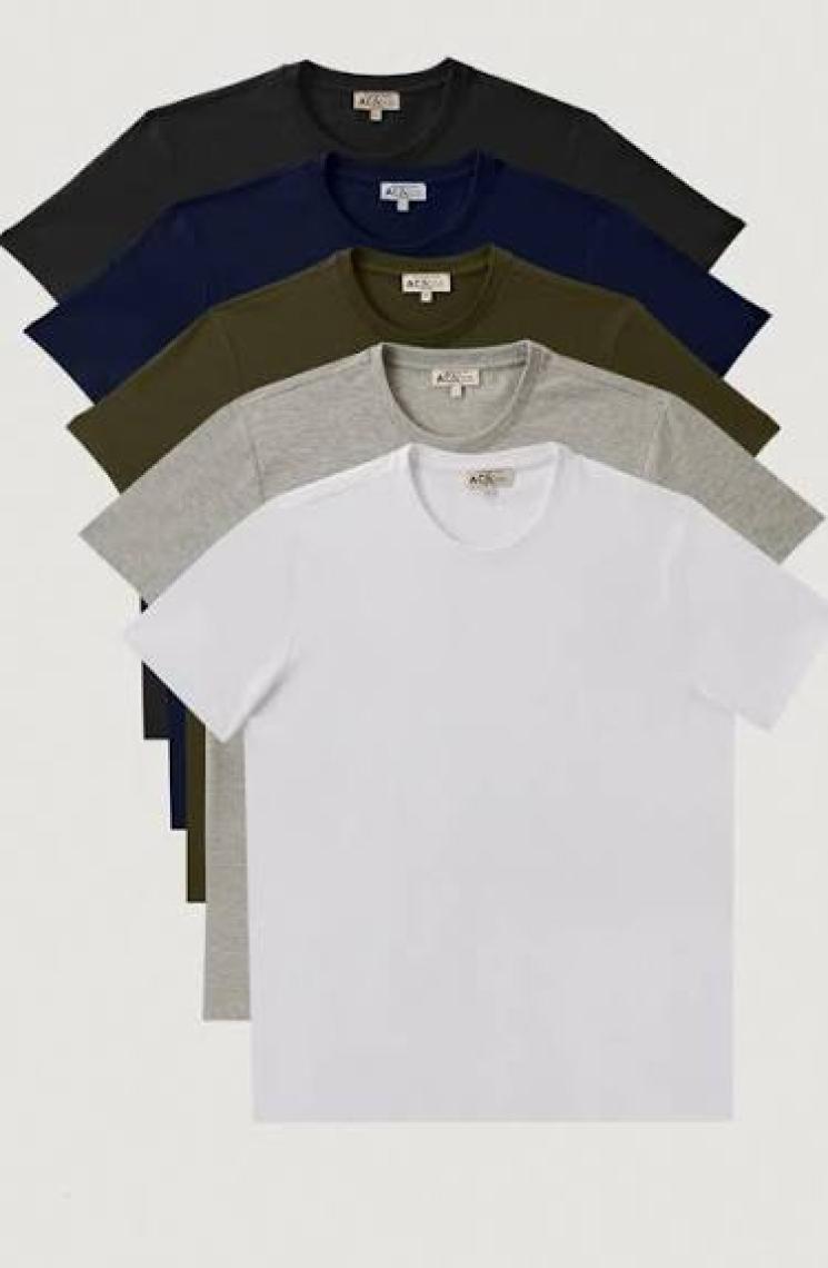 Altınyıldız Classics Slim Fit Dar Kesim Bisiklet Yaka 5'li Tişört Paketi