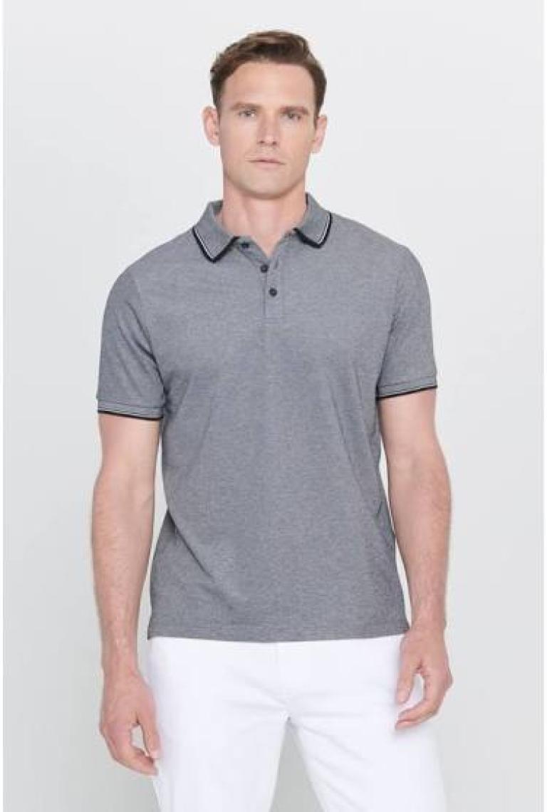 Altınyıldız Classics Slim Fit Dar Kesim 3 'lü Kıvrılmaz Polo Yaka Tişört