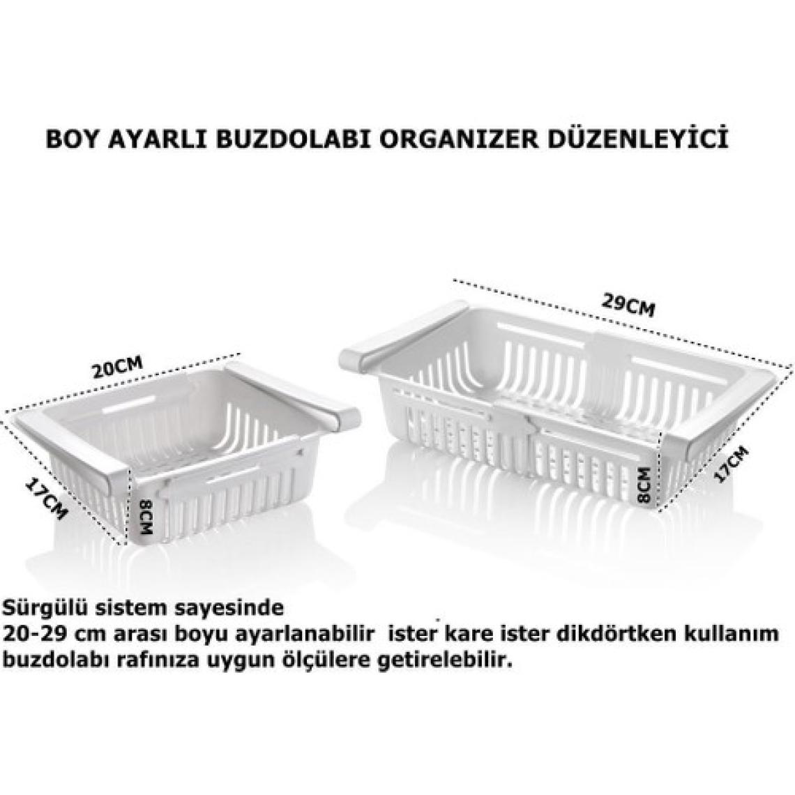 Geseus Buzdolabı Organizeri Boyu Ayarlanabilir Buzdolabı Düzenleyici