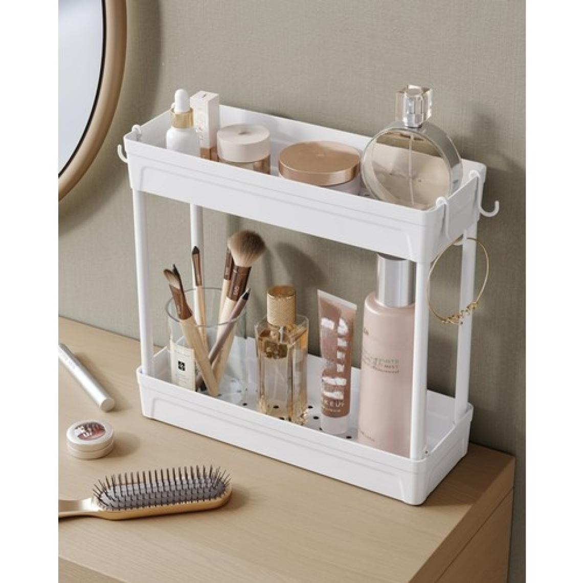 Ata Home Rafata Çok Amaçlı 2 Katlı Evye Altı Düzenleyici Askılı Banyo Düzenleyici Dolap Içi Organizer Raf Stand Tezgah Altı Organizeri ve Düzenleyicisi