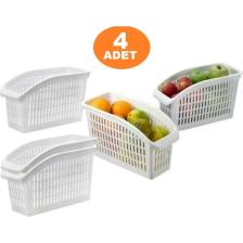 Mim Life 4'lü Buzdolabı Içi Düzenleyici Dolap Içi Sebze Meyve Düzenleyici Çok Kullanışlı Organizer