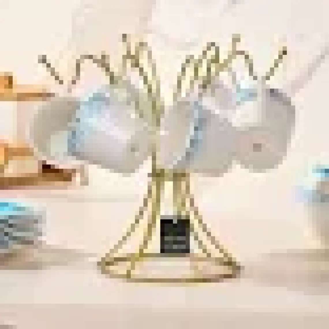 Edora Home Gold Dikey 6 Kancalı Bardak, Kupa, Fincan Askılığı - Metal Paslanmaz Mutfak Düzenleyici