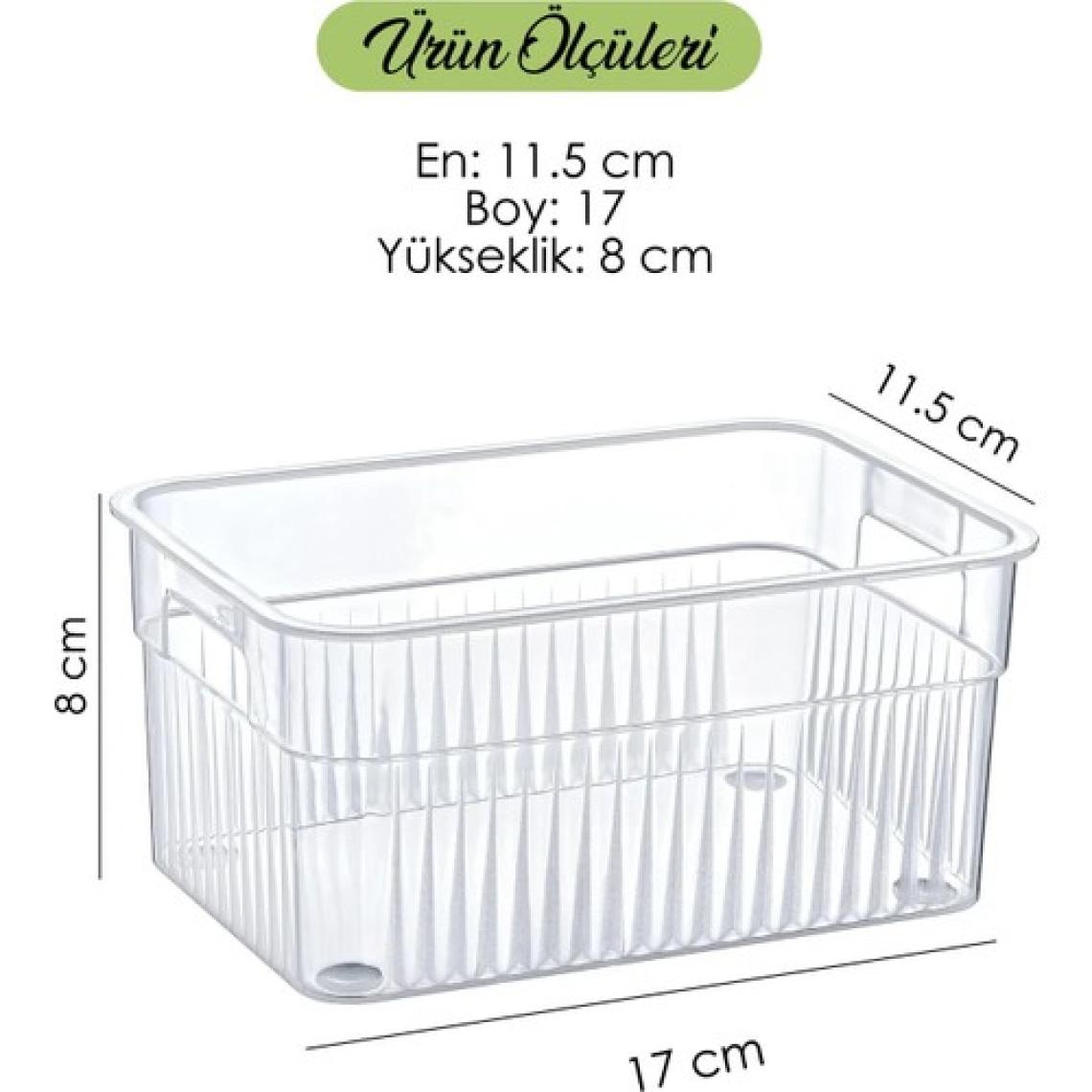 Grimor Life 6 Adet Çok Amaçlı Dolap Içi Düzenleyici Organizer- Buzdolabı Içi Düzenleyici Sepet