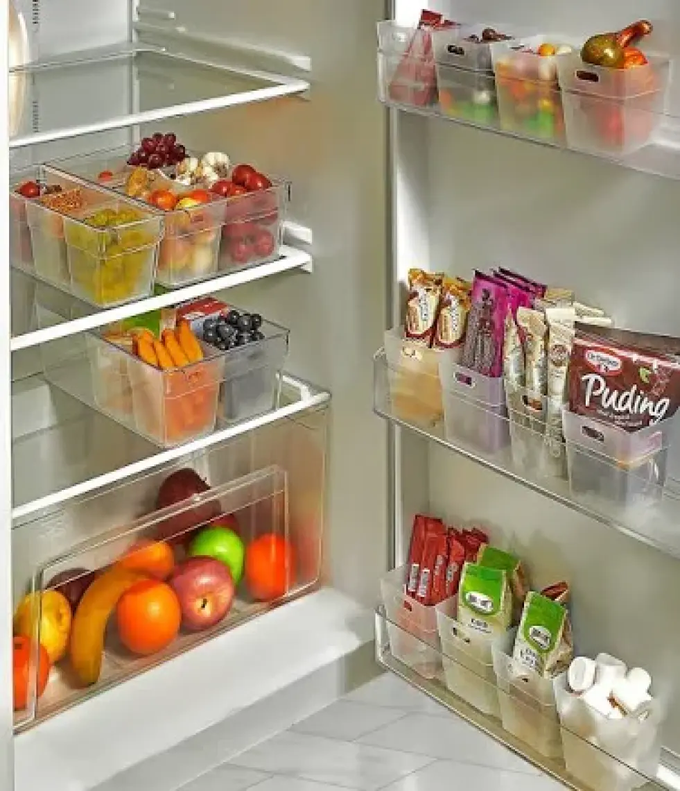 6 Lı Buzdolabı Içi Mini Düzenleyici Kutu Organizer - Buzdolabı Kapak Düzenleyici