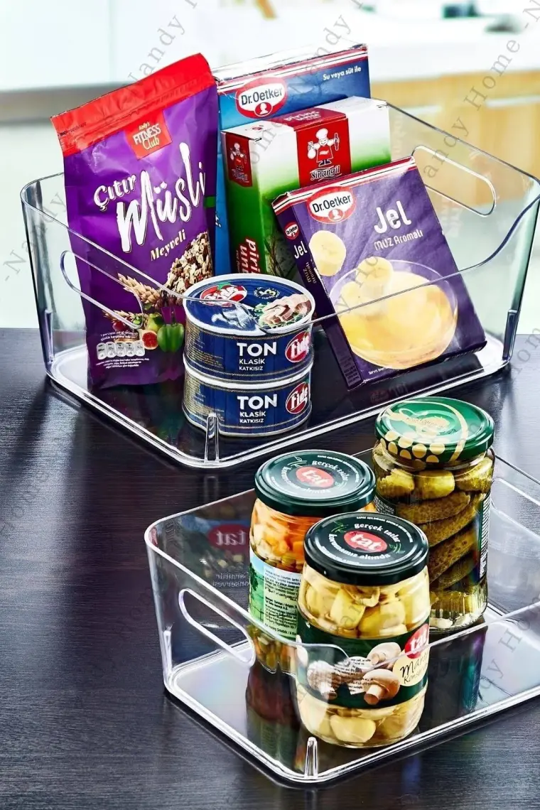 Nandy Home 5 lt Clear Buzdolabı & Dolap İçi Düzenleyici Organizer 3 Adet 27 x 19 x 11.5 cm