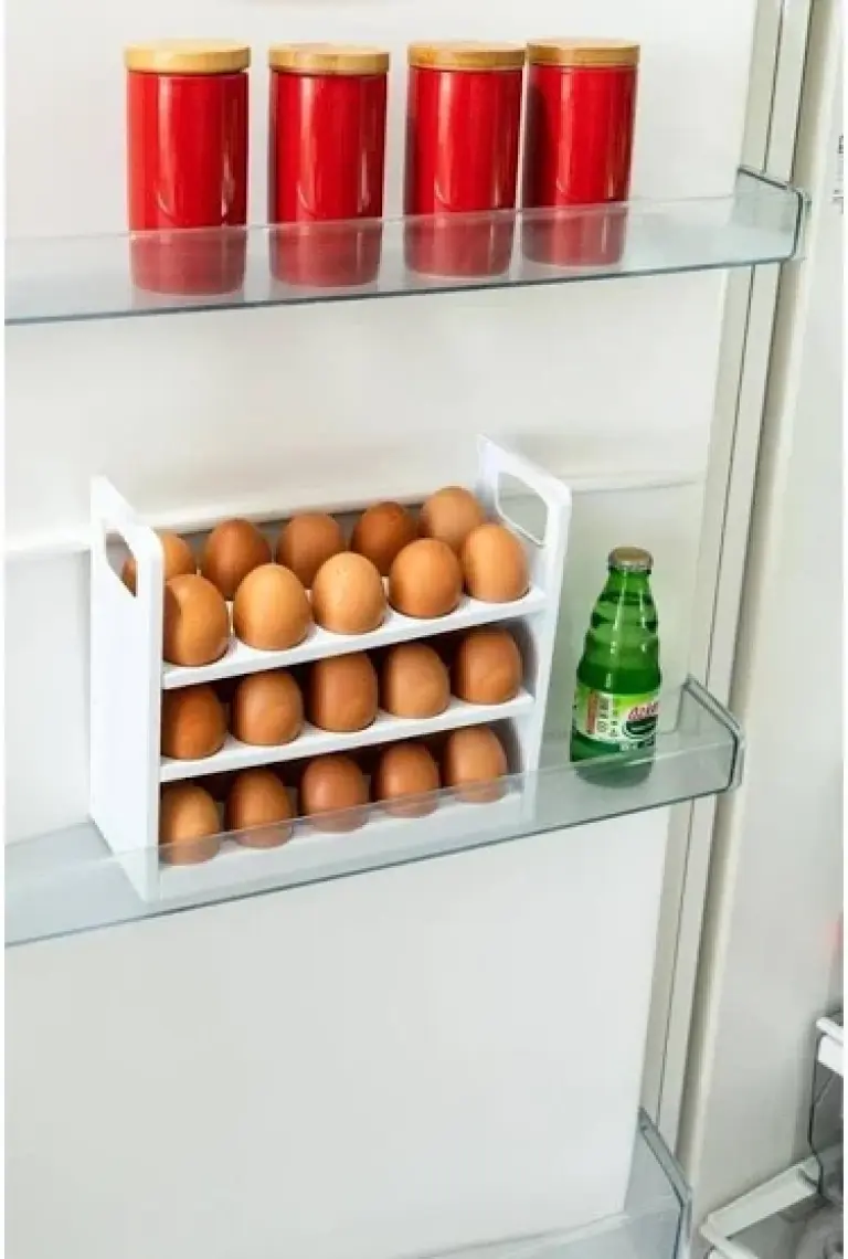 Mithra Life 3 Katlı 30 Bölmeli Buzdolabı Içi Yumurtalık Organizeri MIT1094