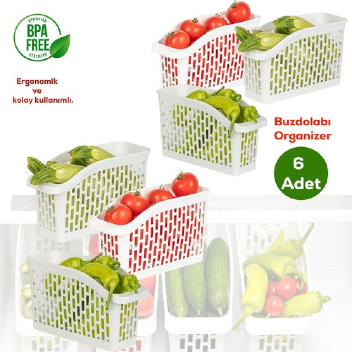 Mim Life Plastik Buzdolabı Düzenleyici 6'lı Set